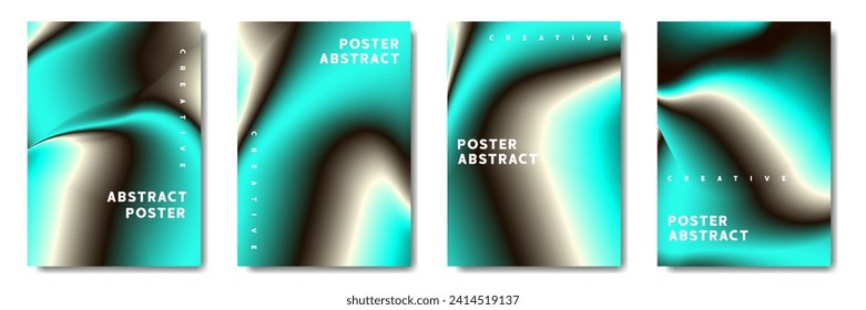 Resumen Borroso Fondo Moderno. Malla degradada. Conjunto de variantes. combinación de colores vivos saturados. Plantilla moderna de diseño para afiches, banners, folletos, volantes, portadas y sitios web. Ilustración del vector
