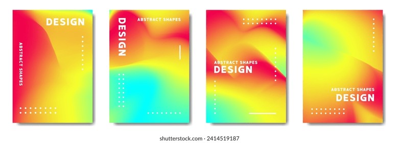 Abstract Blurred Modern Background. Gradient mesh. Variation set. saturated vivid color blend. Modern design template for posters, banners, brochures, flyers, covers, and websites. Vector illustration