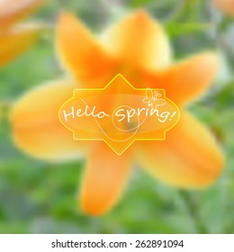abstract blurred nature background. Web and mobile interface template. Easter and spring background, vector illustration.