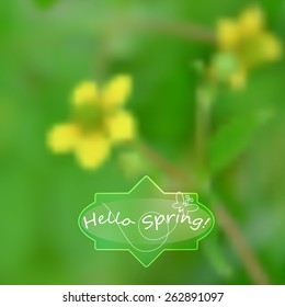 abstract blurred nature background. Web and mobile interface template. Easter and spring background, vector illustration.