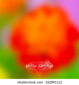 abstract blurred nature background. Web and mobile interface template. Easter and spring background, vector illustration.