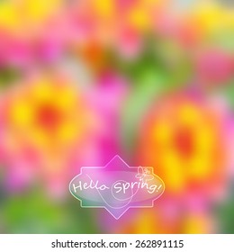 abstract blurred nature background. Web and mobile interface template. Easter and spring background, vector illustration.