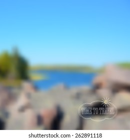 abstract blurred nature background. Web and mobile interface template. Travel  and recreation design, vector illustration.