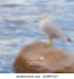 abstract blurred nature background. Web and mobile interface template. Travel  and recreation design, vector illustration.