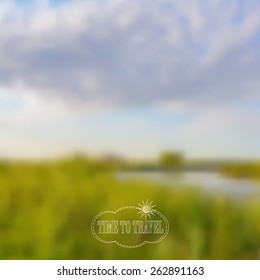 abstract blurred nature background. Web and mobile interface template. Travel  and recreation design, vector illustration.
