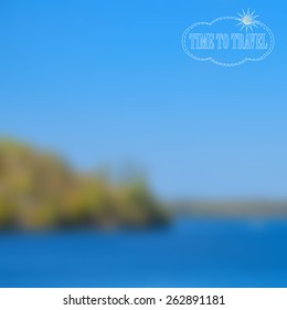 abstract blurred nature background. Web and mobile interface template. Travel  and recreation design, vector illustration.
