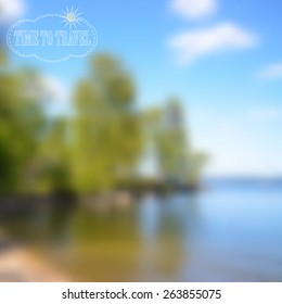 abstract blurred nature background. Web and mobile interface template. Travel  and recreation design, vector illustration.