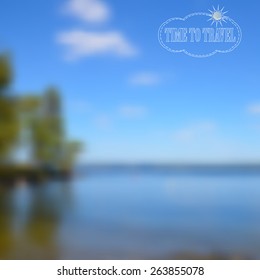 abstract blurred nature background. Web and mobile interface template. Travel  and recreation design, vector illustration.