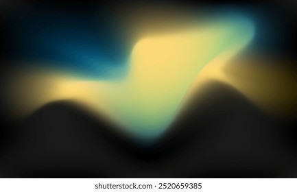 Abstrakter, unscharfer, hellblauer und gelber Farbverlauf-Hintergrund. weiche kreative Banner-Idee mit hellen subtilen Farben. Elegantes Ambient Gradation Art Design