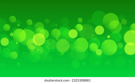 abstract blurred pattern green banner with bokeh effect vector 