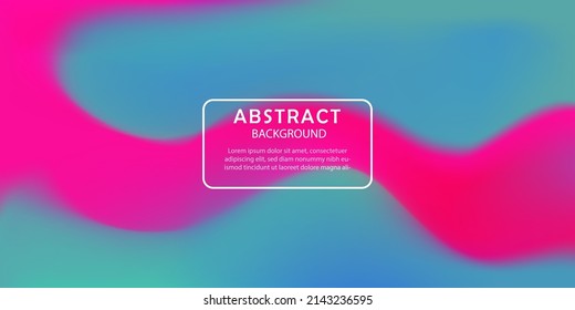 Abstract Blurred Purple Pink And Blue Teal Color Gradient Background. Beautiful Wave Backdrop. Vector Illustration For Your Graphic Design, Banner, Poster, Card Or Wallpaper, Theme- EPS 10