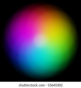 Abstract Blurred Rainbow Circle