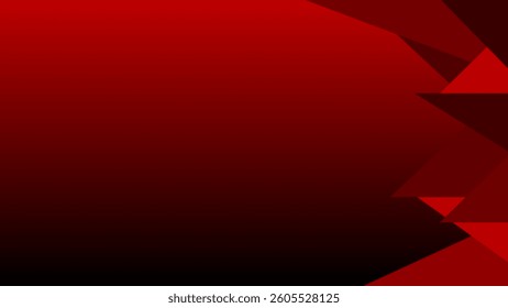 Abstract blurred red black color gradient vector background. Textured backdrop. Luxury business geometric template with triangles. Digital screen. Premium banner. Copy space. NFT card. Flyer. Web page