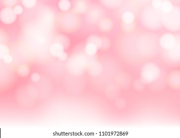 Abstract blurred soft focus bokeh of bright pink color background. copy space. Vector illustration