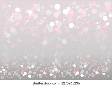 Abstract blurred soft focus bokeh of bright silver background with tinsel  , copy space template. Vector illustration for web and print concept , elegant decoration .