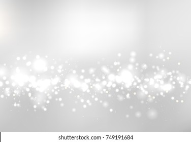 Abstract blurred soft focus bokeh of white and gray color background concept, copy space, Vector illustration