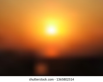 Abstract blurred sunset vector background.