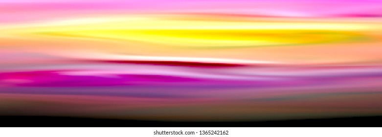 Abstract blurred surface resembling an alien sky. Vector illustration of a liquid color background with diffusion gradients. Multicolored wavy wallpaper.