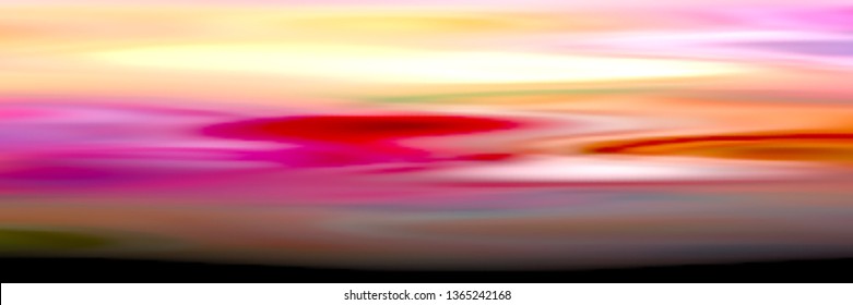 Abstract blurred surface resembling an alien sky. Vector illustration of a liquid color background with diffusion gradients. Multicolored wavy wallpaper.
