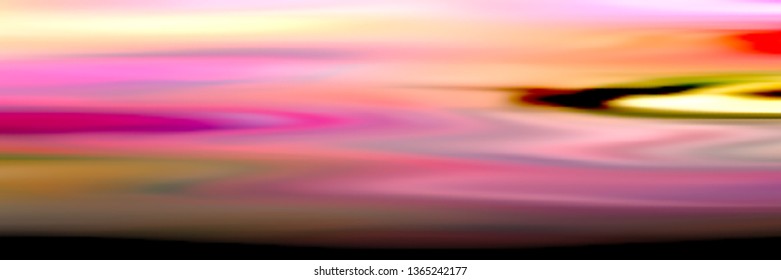 Abstract blurred surface resembling an alien sky. Vector illustration of a liquid color background with diffusion gradients. Multicolored wavy wallpaper.