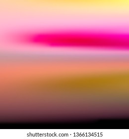 Abstract blurred surface resembling an alien sky. Vector illustration of a liquid color background with diffusion gradients. Multicolored wavy wallpaper.