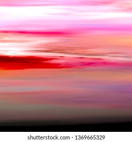 Abstract blurred surface resembling an alien sky. Vector illustration of a liquid color background with diffusion gradients. Multicolored wavy wallpaper.