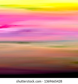 Abstract blurred surface resembling an alien sky. Vector illustration of a liquid color background with diffusion gradients. Multicolored wavy wallpaper.