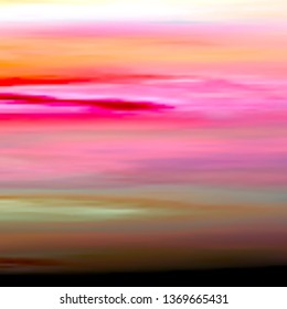 Abstract blurred surface resembling an alien sky. Vector illustration of a liquid color background with diffusion gradients. Multicolored wavy wallpaper.