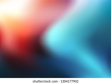 Abstract Blurred teal blue white orange red yellow background. Soft bright gradient backdrop with place for text. Vector illustration for your graphic design, banner, poster, mobile wallpapers 