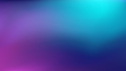 Abstract Blurred Teal Purple Blue Background. Soft Light Gradient Backdrop With Place For Text. Vector Illustration For Your Graphic Design, Banner, Poster 
