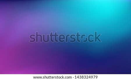 Abstract Blurred teal purple blue background. Soft light gradient backdrop with place for text. Vector illustration for your graphic design, banner, poster 