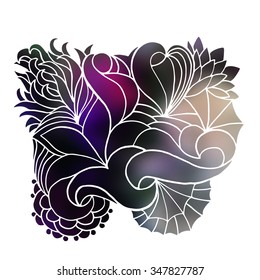 Abstract blurred template on white background. Vector design element.