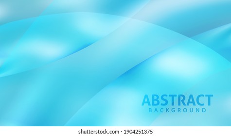 Abstract blurred turquoise blue background with light glares and gradient. Vector graphic wallpaper