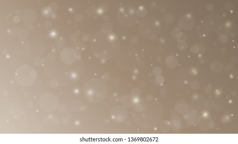 Abstract blurred vector background with light glare. Bokeh and glowing particles. Lighting effects of flash. 