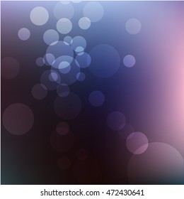 Abstract blurred vector background with light glare, bokeh and glowing particles. Lighting effects of flash. Abstract illustration
