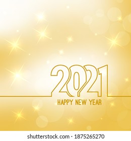 Abstract blurred vector background with sparkle stars  and glint. Happy New Year 2021.