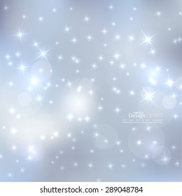 Abstract blurred vector background with sparkle stars. 