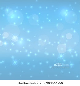 Abstract blurred vector background with sparkle stars.