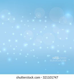 Abstract blurred vector background with sparkle stars. 
