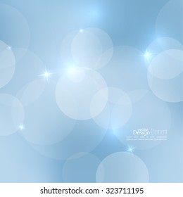 Abstract blurred vector background with sparkle stars. 