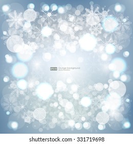 Abstract blurred vector background with sparkle stars. For decorations for Merry Christmas, New Year, anniversaries, festivals, birthday, xmas, glamour holiday, illuminated, celebration