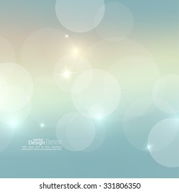 Abstract blurred vector background with sparkle stars. 