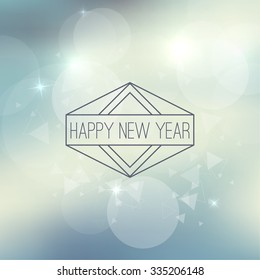 Abstract blurred vector background with sparkle stars and hipster border, frame. 