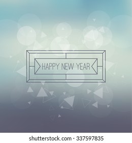 Abstract blurred vector background with sparkle stars and hipster border, frame. 
