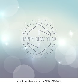 Abstract blurred vector background with sparkle stars and hipster border, frame. 