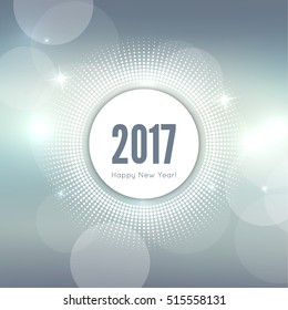 Abstract blurred vector background with sparkle stars. Happy New Year 2017. 