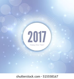 Abstract blurred vector background with sparkle stars. Happy New Year 2017 theme.