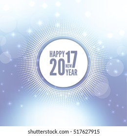 Abstract blurred vector background with sparkle stars. Happy New Year 2017 theme. 