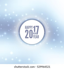 Abstract blurred vector background with sparkle stars. Happy New Year 2017 theme. 