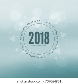 Abstract blurred vector background with sparkle stars and hipster frame. For decorations  2018 New Year.